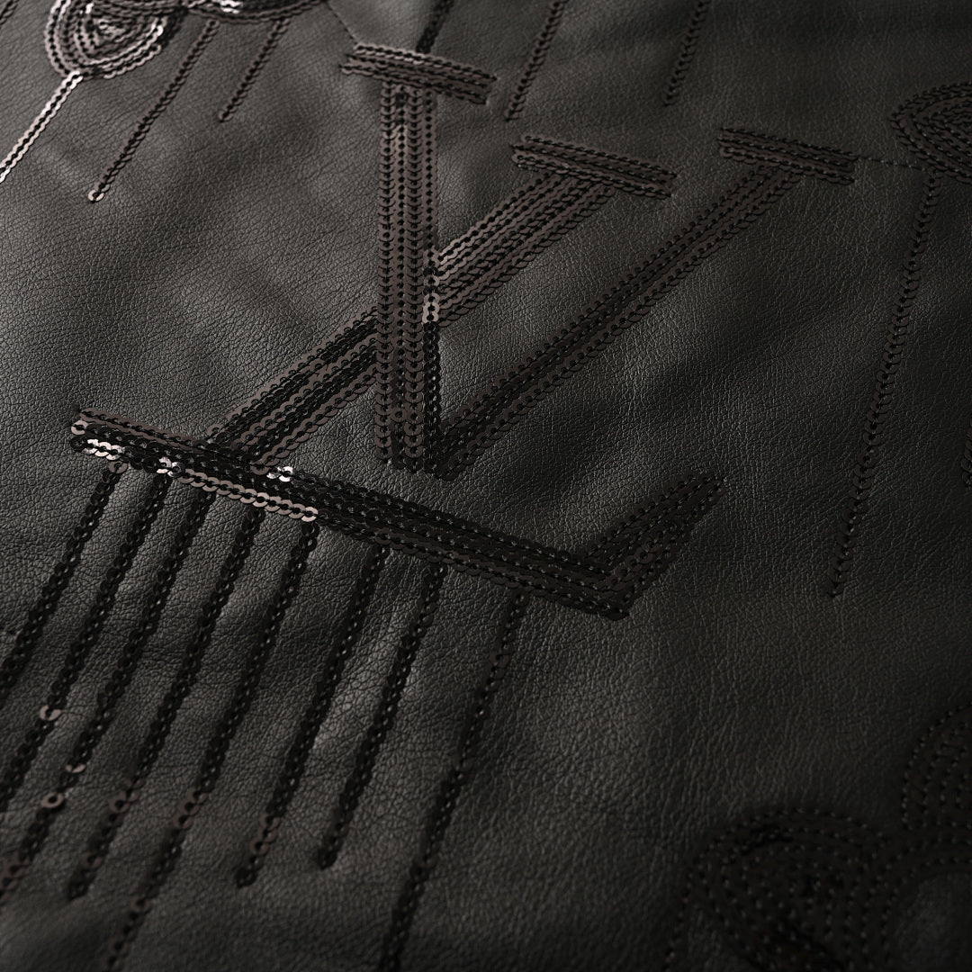 Louis Vuitton Monogram Sequin & Bead Embroidered Leather Bomber