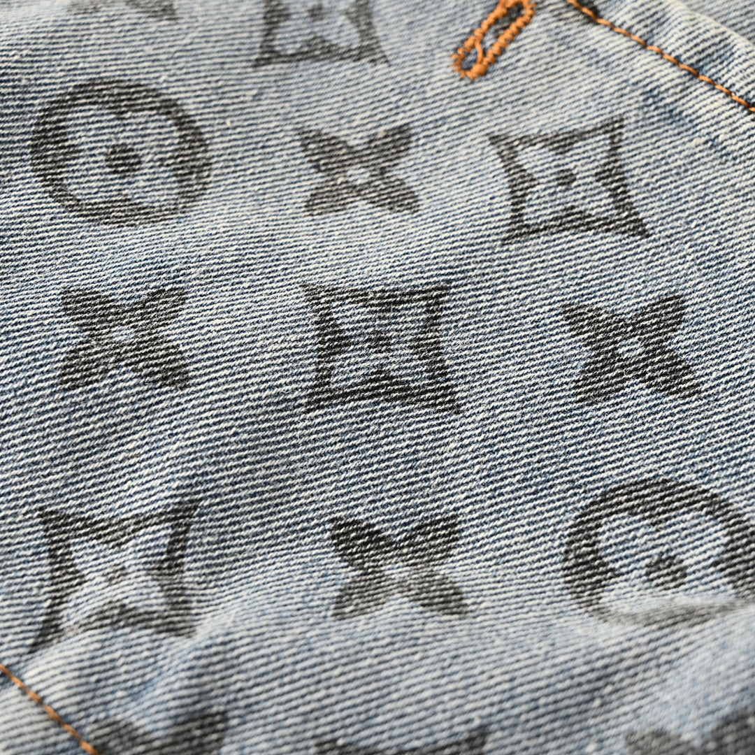 Louis Vuitton Monogram Band Denim Overshirt Jacket