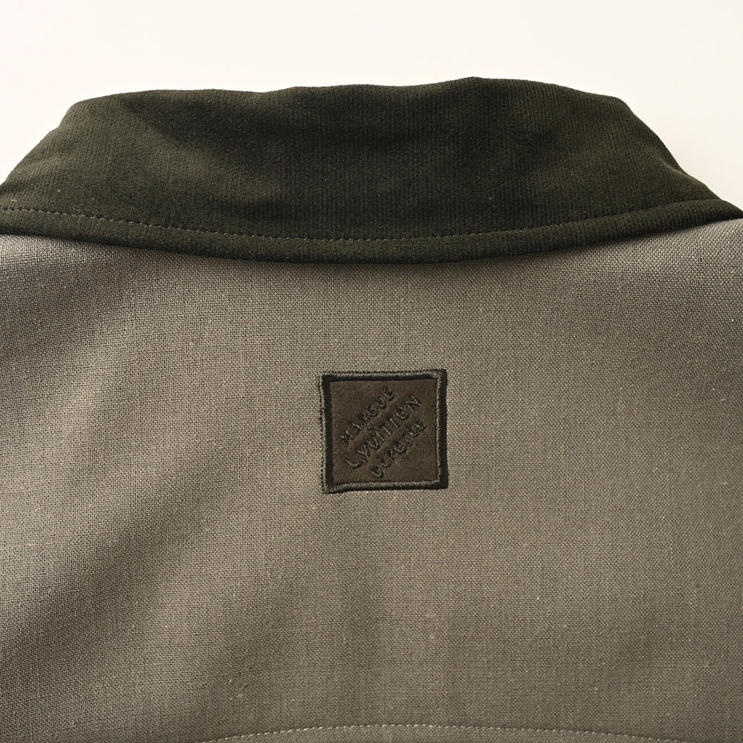 Louis Vuitton LV-Zip Leather-Pocket Workwear Jacket
