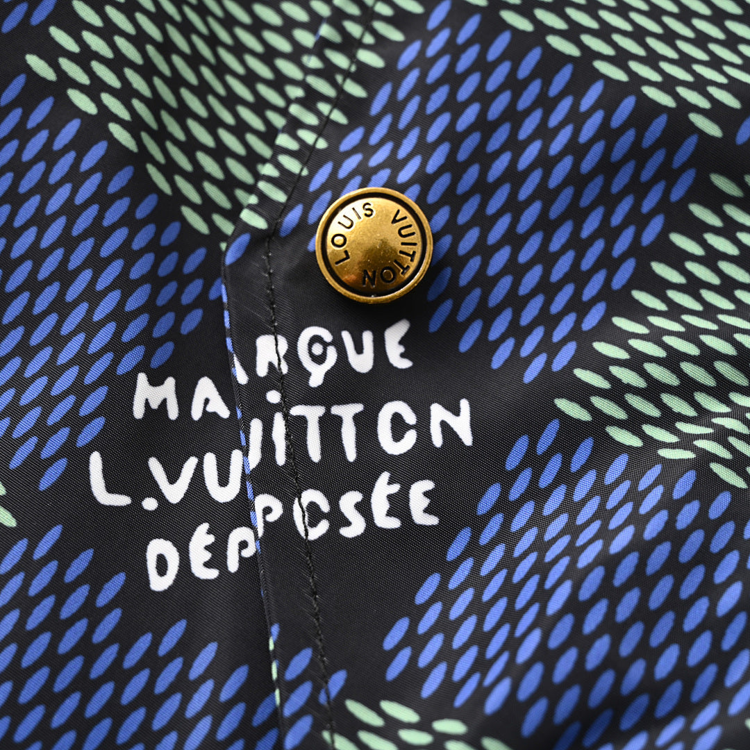 Louis Vuitton Damier Cobalt Reversible Hooded Windbreaker