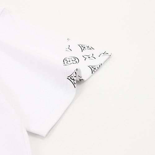 Louis Vuitton Leather Badge LV Logo Embroidered T-Shirt