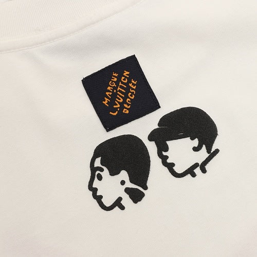 Louis Vuitton Heart Flocked Letter Portrait Print T-Shirt