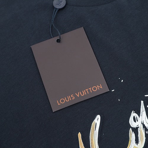 Louis Vuitton SS26 Oil-Splash Signature Embossed T-Shirt
