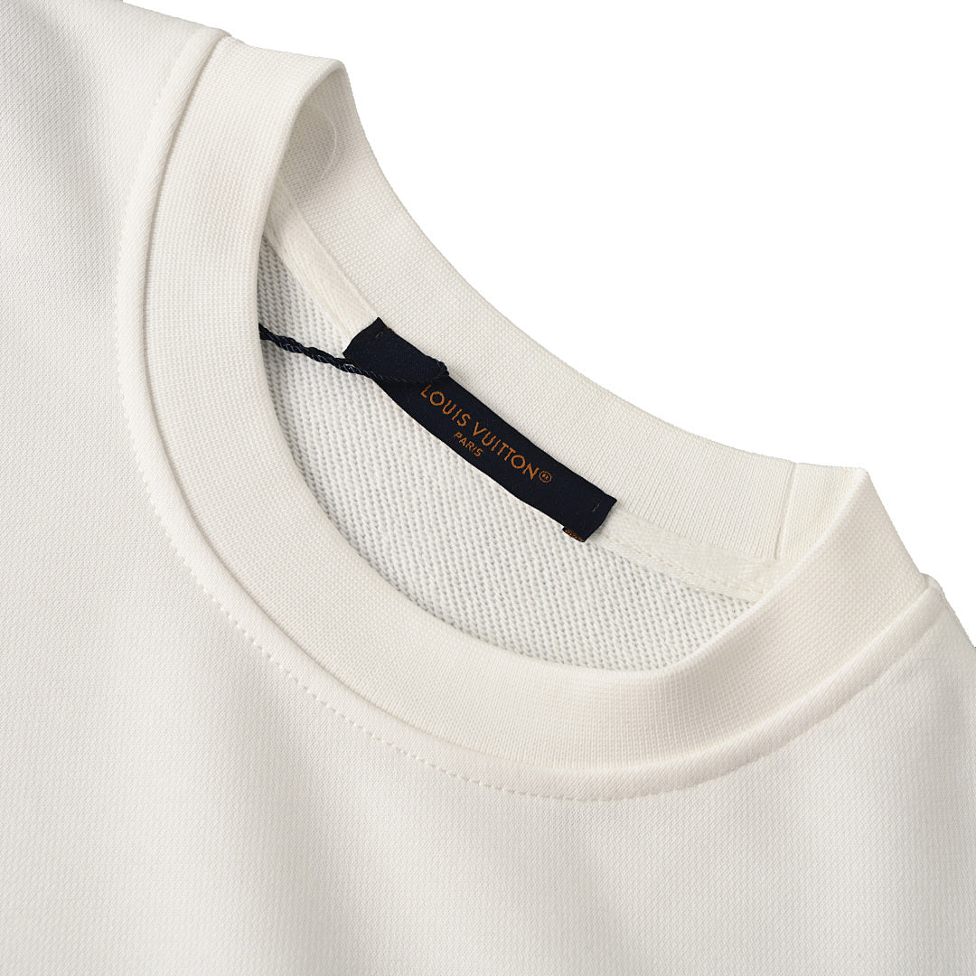 Louis Vuitton Oversized Gold LV Logo Crewneck Sweatshirt