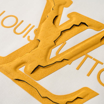 Louis Vuitton Oversized Gold LV Logo Crewneck Sweatshirt