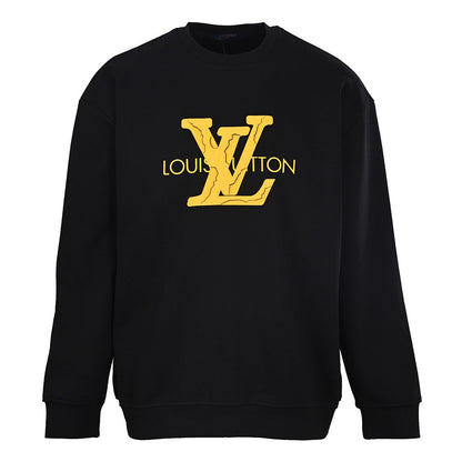 Louis Vuitton Oversized Gold LV Logo Crewneck Sweatshirt