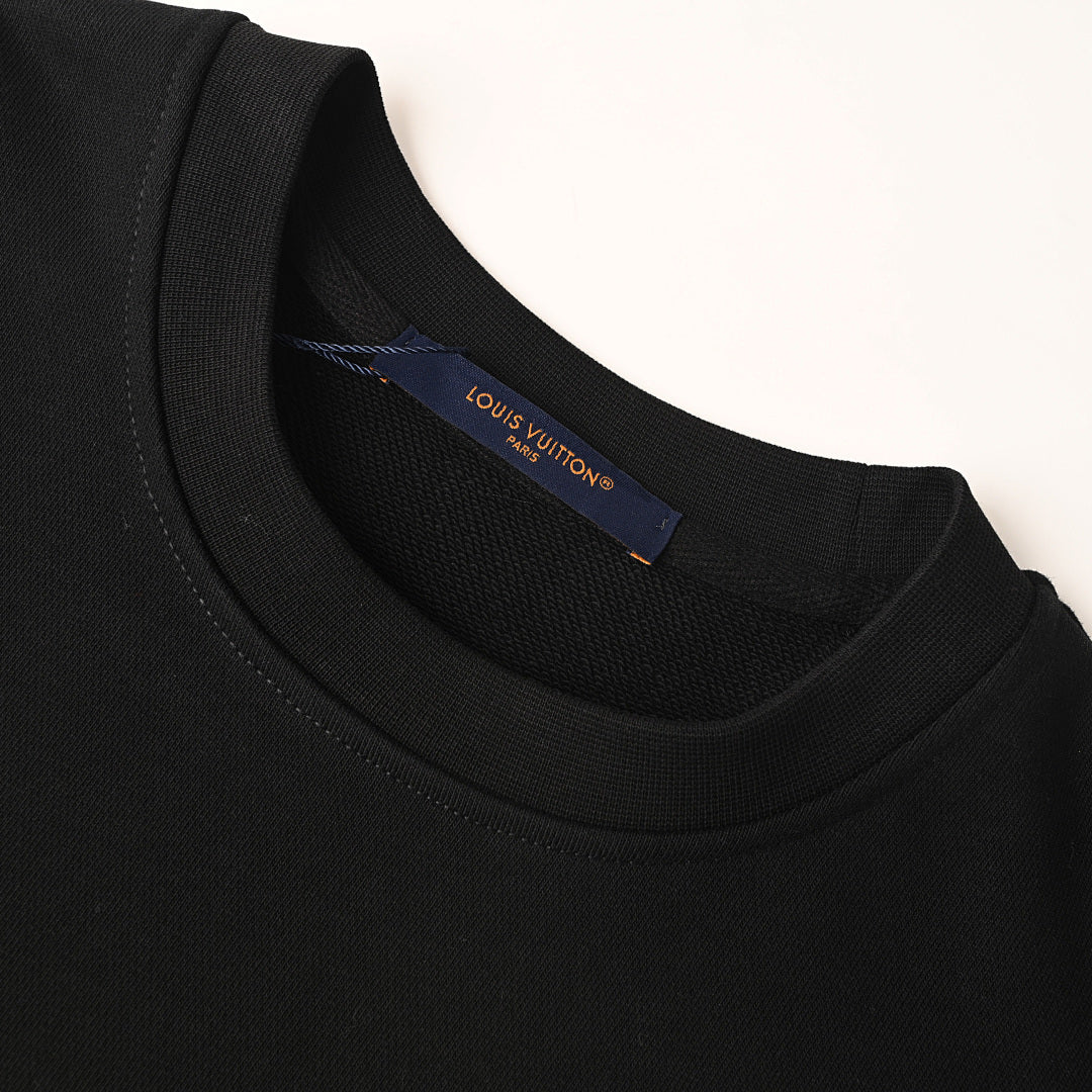 Louis Vuitton Oversized Gold LV Logo Crewneck Sweatshirt