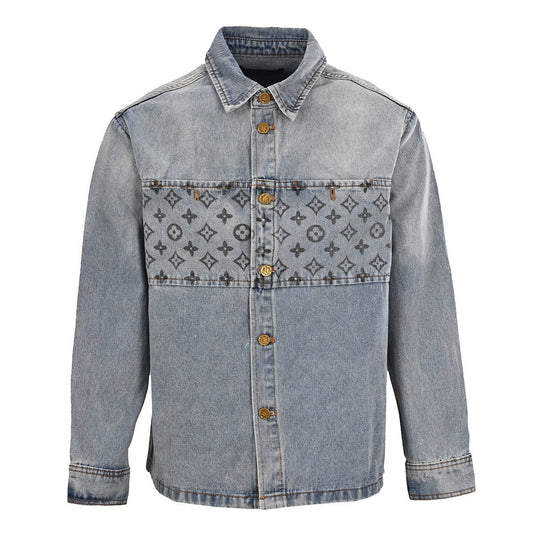 Louis Vuitton Monogram Band Denim Overshirt Jacket