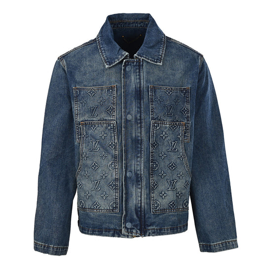 Louis Vuitton Monogram Embossed Pocket Denim Chore Jacket