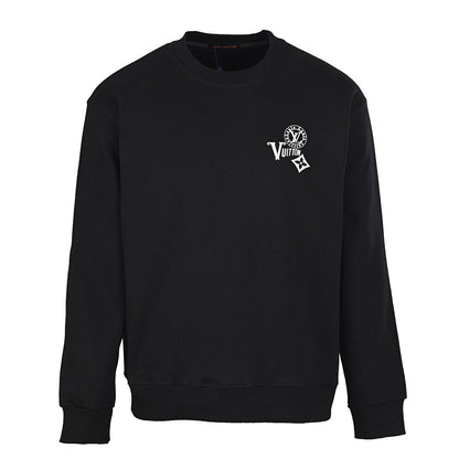 Louis Vuitton Paris Monogram Crest Print Crewneck Sweatshirt – Black