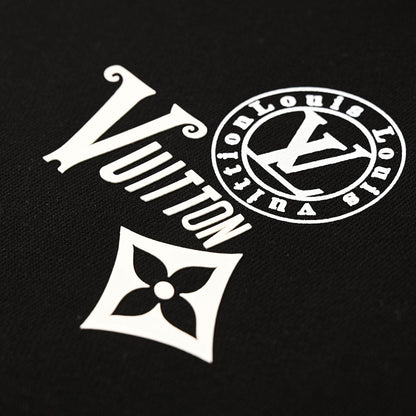 Louis Vuitton Paris Monogram Crest Print Crewneck Sweatshirt – Black