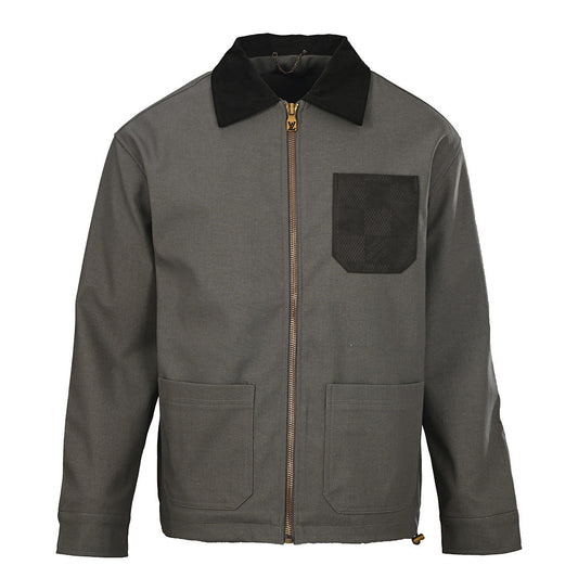 Louis Vuitton LV-Zip Leather-Pocket Workwear Jacket