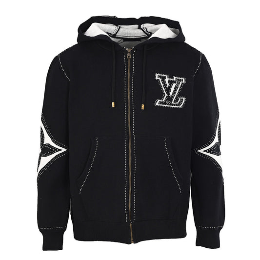 Louis Vuitton LV Varsity Patch Star-Panel Zip-Up Hoodie