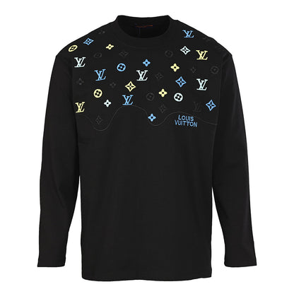 Louis Vuitton Multicolor Monogram Embroidered Long-Sleeve T-Shirt