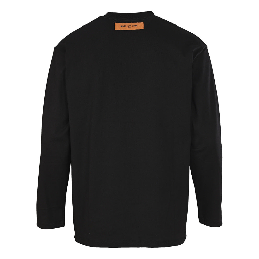Louis Vuitton Multicolor Monogram Embroidered Long-Sleeve T-Shirt