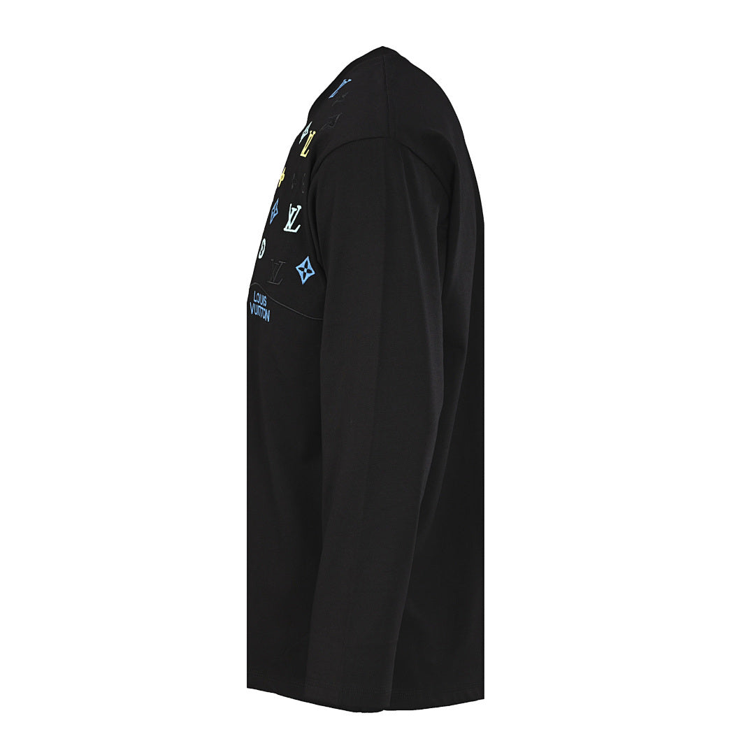 Louis Vuitton Multicolor Monogram Embroidered Long-Sleeve T-Shirt