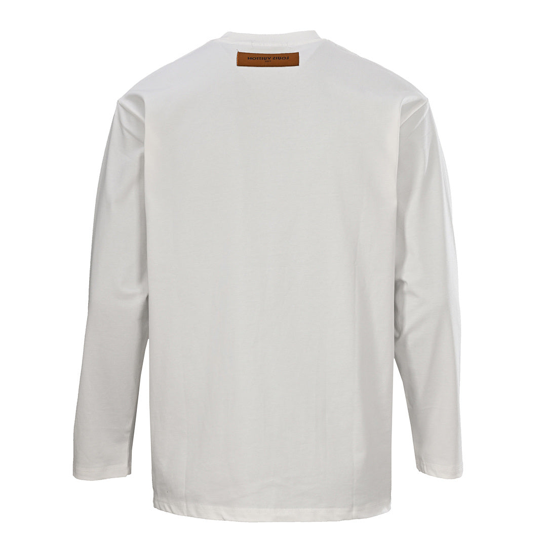 Louis Vuitton Multicolor Monogram Embroidered Long-Sleeve T-Shirt