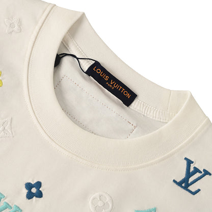 Louis Vuitton Multicolor Monogram Embroidered Long-Sleeve T-Shirt