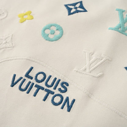 Louis Vuitton Multicolor Monogram Embroidered Long-Sleeve T-Shirt