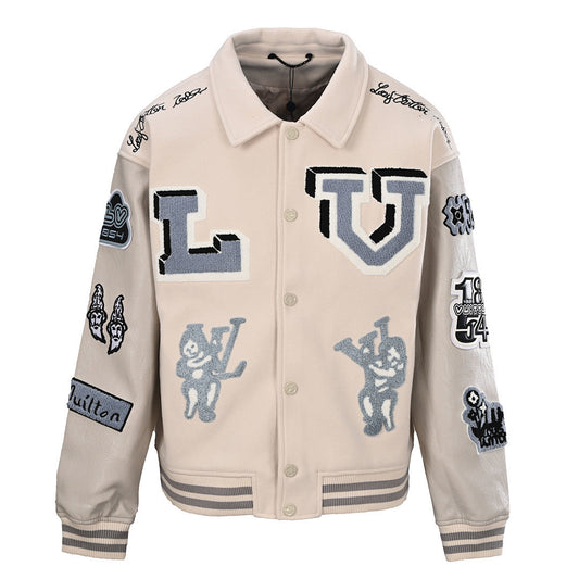 Louis Vuitton Patch Embroidered Varsity Jacket