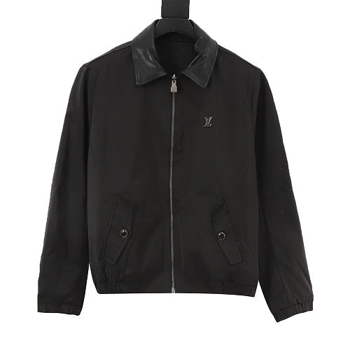 Louis Vuitton Leather-Collar Zip Blouson Jacket