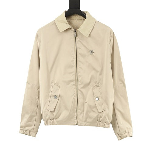 Louis Vuitton Damier Leather-Collar Reversible Blouson Jacket