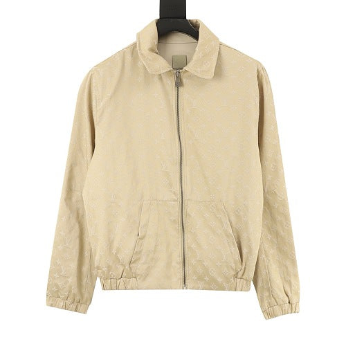 Louis Vuitton Damier Leather-Collar Reversible Blouson Jacket