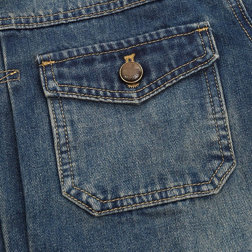 Louis Vuitton Leather-Trim Denim Jacket