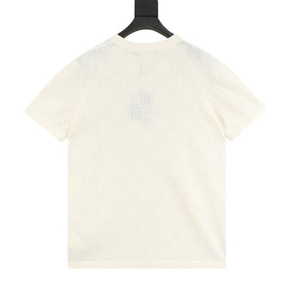 Louis Vuitton Mesh Checkerboard Knit Short Sleeve T-Shirt