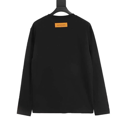 Louis Vuitton LV Two-Tone Embossed Logo Long Sleeve T-Shirt
