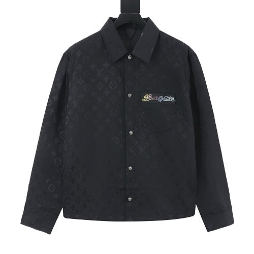 Louis Vuitton Monogram Wave Jacquard Crystal-Embellished Shirt Jacket