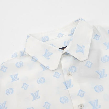 Louis Vuitton 25SS Monogram Jacquard All-Over Print Short Sleeve Shirt