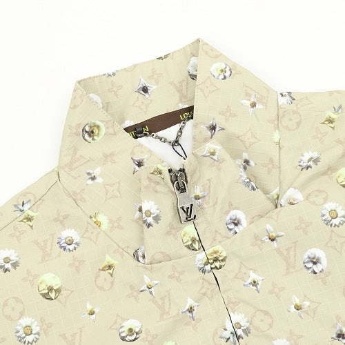 Louis Vuitton 26SS Daisy Monogram All-Over Distressed Stand-Collar Jacket