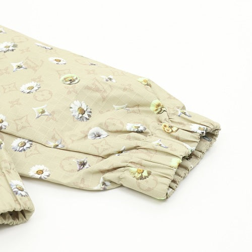 Louis Vuitton 26SS Daisy Monogram All-Over Distressed Stand-Collar Jacket