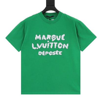 Louis Vuitton 26SS Embroidered Letter Short Sleeve T-Shirt