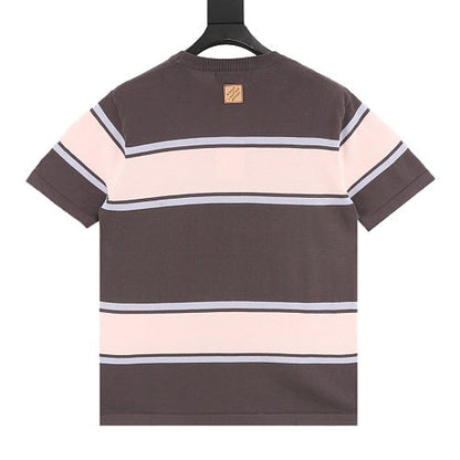 Louis Vuitton 26SS Colour-Block Stripe Knit Short-Sleeve T-Shirt