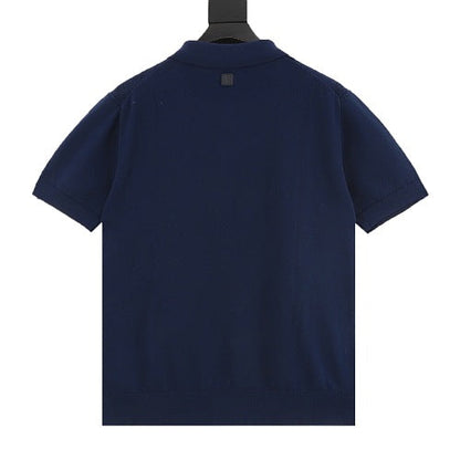 Louis Vuitton 26SS Openwork Monogram Jacquard Knit Polo Shirt