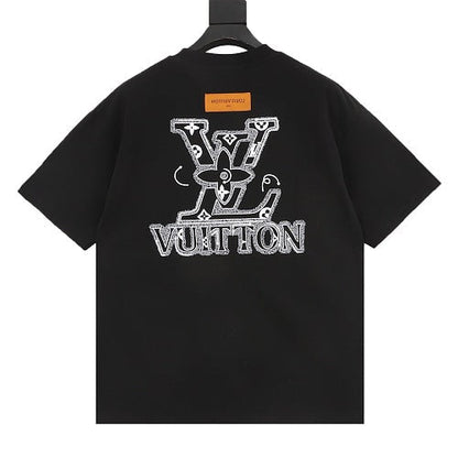 Louis Vuitton 26SS Front & Back LV Logo Embroidered T-Shirt