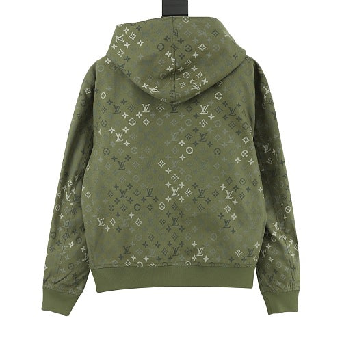 Louis Vuitton Monogram All-Over Bead-Embroidered Hooded Jacket