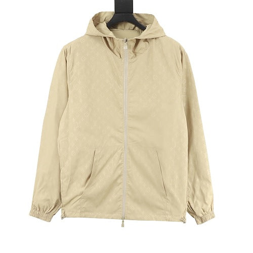 Louis Vuitton Logo Patch Monogram Jacquard Reversible Shell Jacket