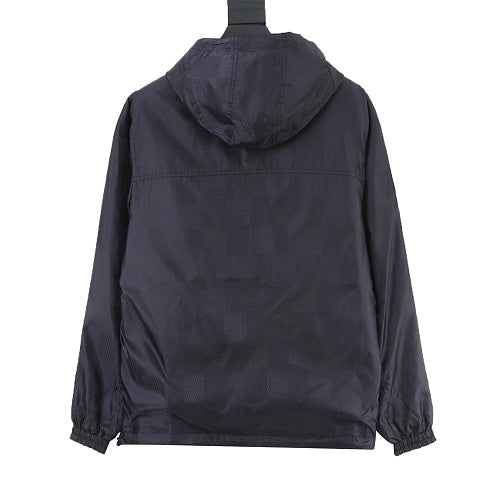 Louis Vuitton Logo Patch Damier Jacquard Reversible Shell Jacket