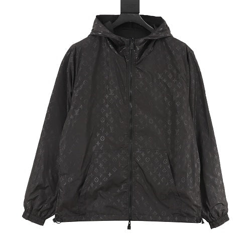 Louis Vuitton Logo Patch Monogram Jacquard Reversible Shell Jacket