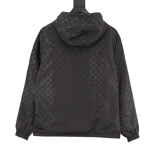 Louis Vuitton Logo Patch Monogram Jacquard Reversible Shell Jacket