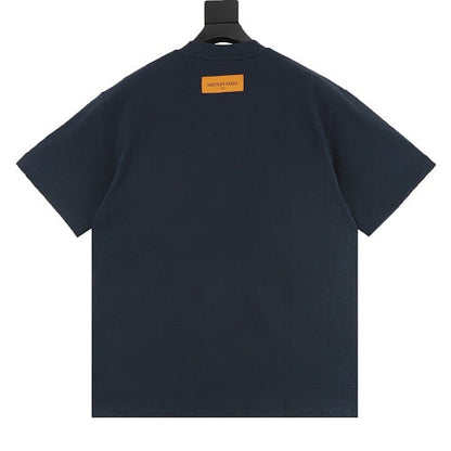 Louis Vuitton Gradient Embroidered Sailboat & Bird T-Shirt