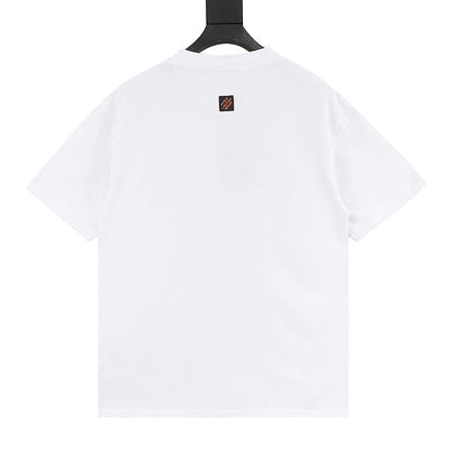 Louis Vuitton SS26 Monogram Print LV Logo Embroidered T-Shirt