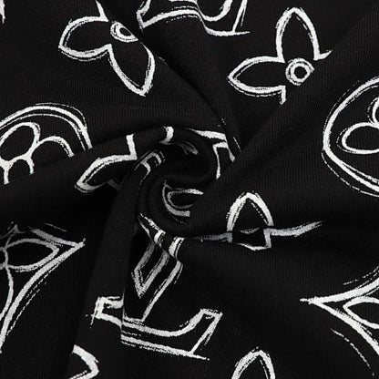 Louis Vuitton Allover Sketch Logo Print Short Sleeve T-Shirt
