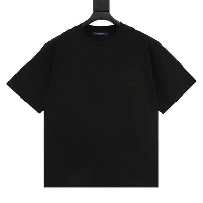 Louis Vuitton SS26 Tonal Monogram Arch Logo 3D Embroidered T-Shirt