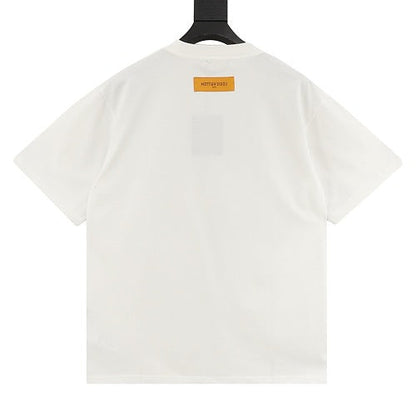 Louis Vuitton SS26 Tonal Monogram Jacquard & LV Logo Embroidered T-Shirt
